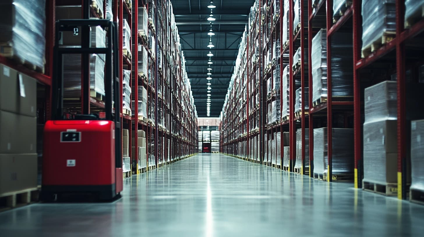 Warehouse inventory and buyers sorting pallets